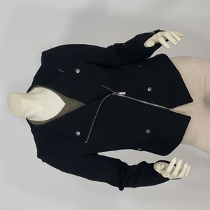 BARBOUR INTERNATIONAL MOTORCYCLE STYLE JACKET COTTON BLEND WOMEN'S USA 10 UK 14